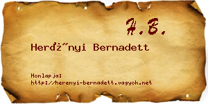 Herényi Bernadett névjegykártya