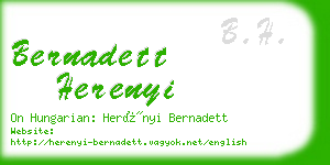 bernadett herenyi business card